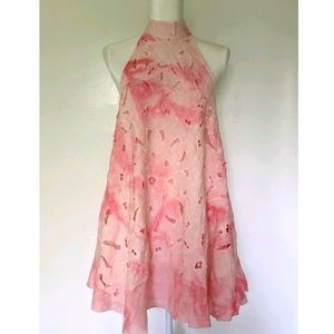 Free People high neck tie dye mini dress